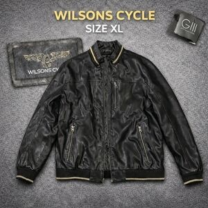 Wilsons Cycle Men’s PU Leather Moto Jacket Size XL